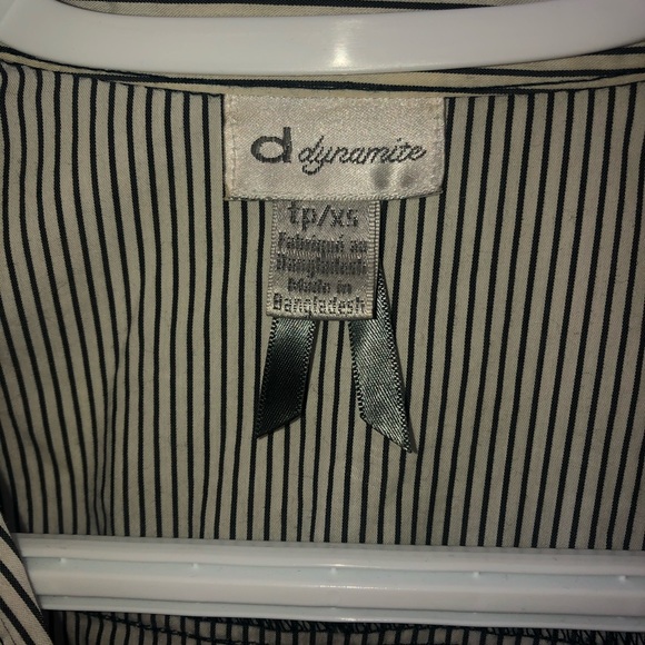 Stripped Short Sleeve Button Down Shirt - Picture 2 of 3